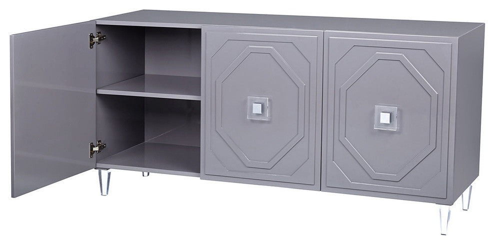 Andros Grey Lacquer Buffet - Grey