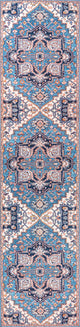 Cirali Ornate Large Medallion Machine Washable Indoor Area Rug, Blue/Beige, 2 X