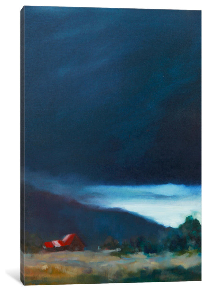 "Red Barn" by Eddie Barbini, Canvas Print, 40"x26"