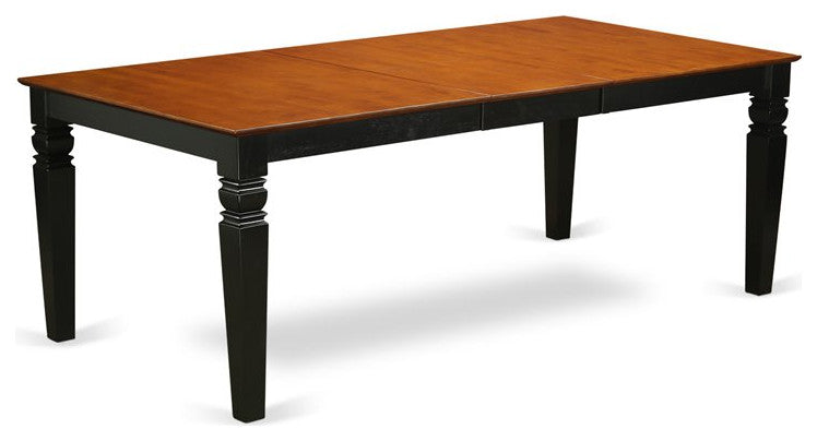 5-Piece Dinette Set With Dining Table and 4 Dining Chairs, Black/Cherry