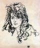 Egon Schiele Madchenkopf, Also known as Frau Sohn Gallery Wrap Canvas, 20"x25"