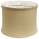 15" Rosewood Drum Trimmed Linen Lampshade