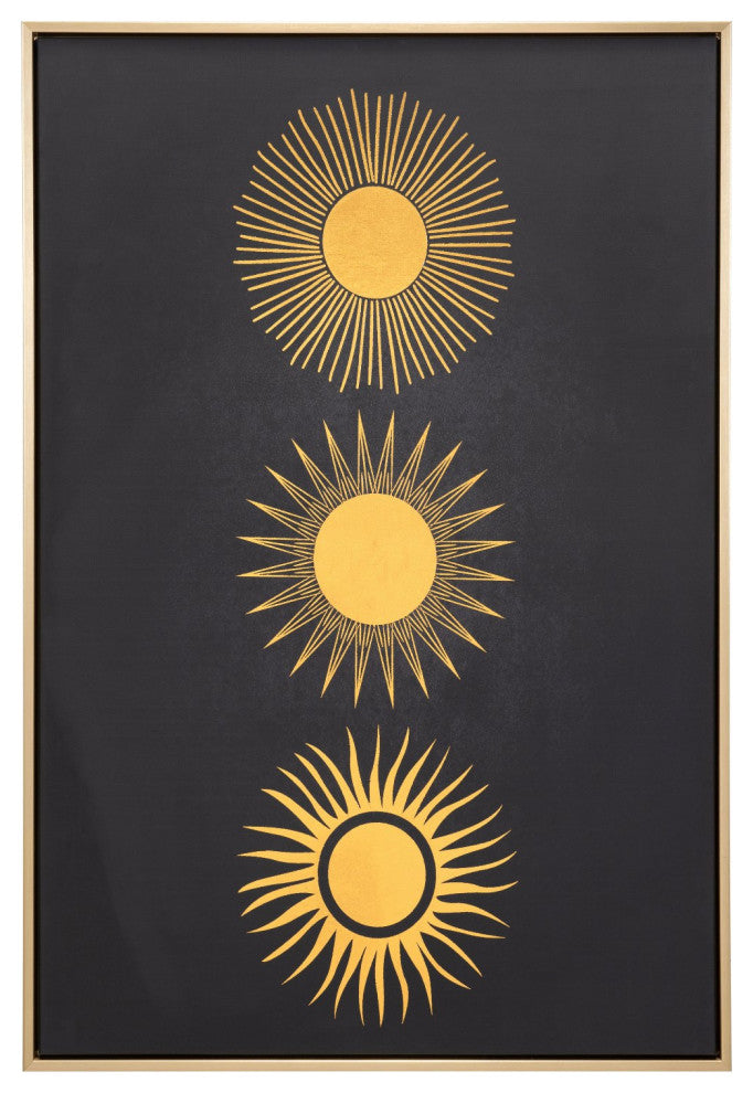 Wall Art, Canvas, Gold, Black, Living Lounge Cafe Room Hotel Lobby Hospitality