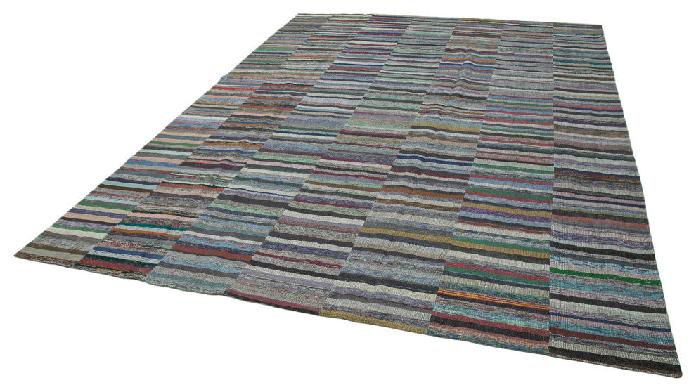 Rug N Carpet - Handmade Oriental 11' 4'' x 15' 3'' Rustic Patchwork Kilim Rug
