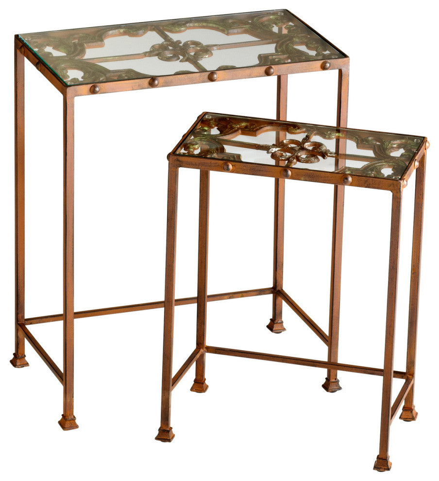 Cyan Design Gunnison Nesting Tables, Rust