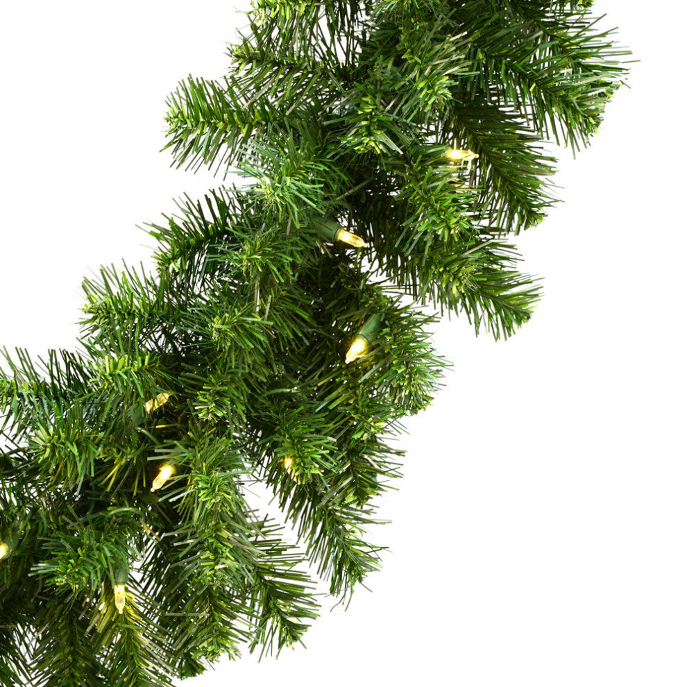 Vickerman A808810Led 9' Douglas Fir Christmas Garland, Warm White Led Lights