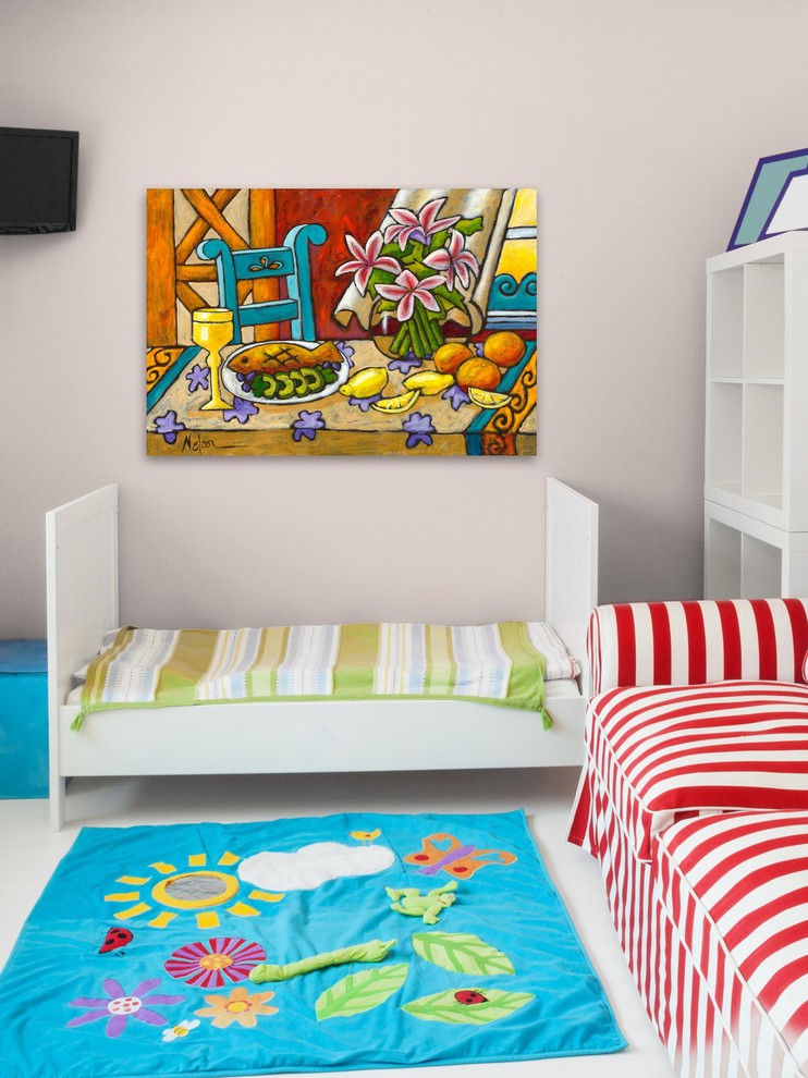 Marmont Hill, "Lillies by the Sea" by Janet Nelson on Wrapped Canvas, 60x40