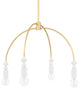 Flora 4-Light Chandelier Aged Brass