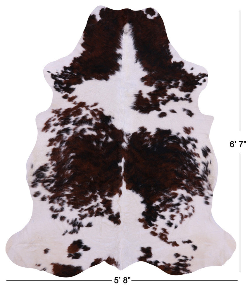 6' 7" X 5' 8" Natural Cowhide Rug C1562