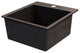 Transolid Quantum 22"x20" silQ Granite Single Bowl Kitchen Sink, Espresso