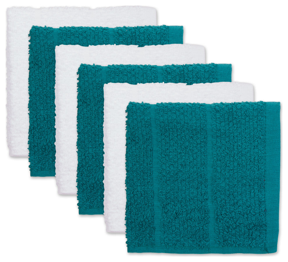Teal Basic Chef Terry Dishcloth (Set of 6)