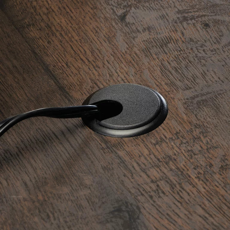 Cottage Desk, Drawers With Grooved Pulls & Metal Pull Handles, Coffee Oak