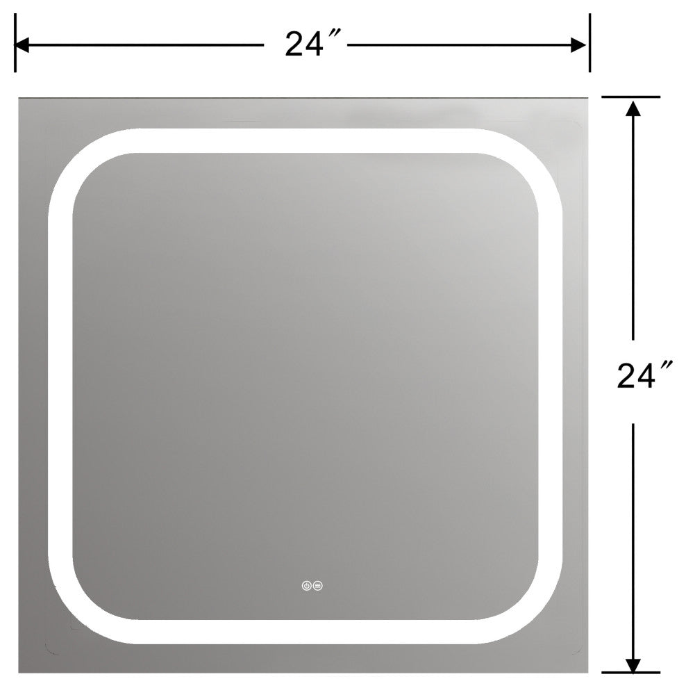 CHLOE Lighting SPECULO Embedded LED Mirror 6000K, Daylight White, 24"