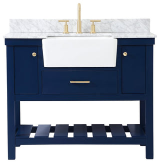 Home Living 22" Farmhouse Blue-Light Bathroom Vanity