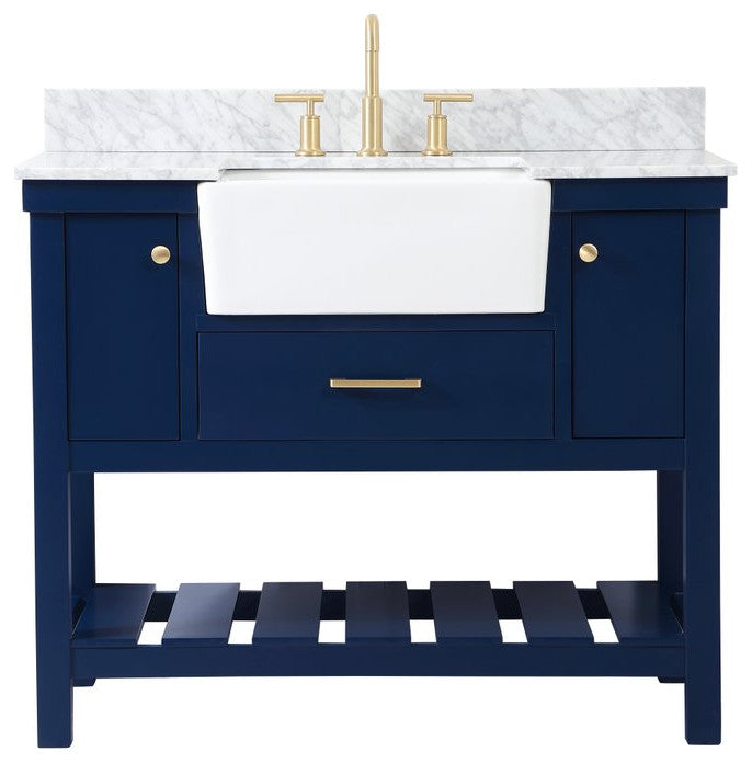 Home Living 22" Farmhouse Blue-Light Bathroom Vanity