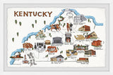 "White Kentucky Spots" Framed Painting Print, 36x24