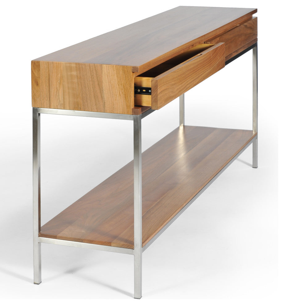 Soho Console Table, Natural Walnut