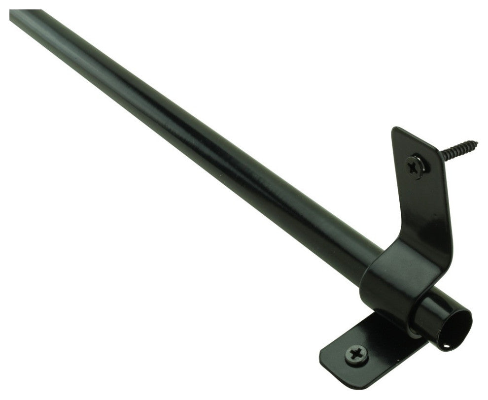 Black Brass Carpet Runner Rod Set for Staircase 39 5/8" L Rust Resistant Tubes