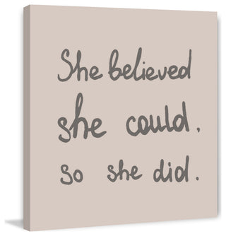 "She Did It" Painting Print on Wrapped Canvas, 32x32