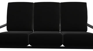 St. Catherine Deep Seat 3-Seat Outdoor Sofa, Black/Black