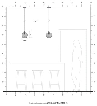 Livex Lighting Aldrich 1 Light Brushed Nickel Pendant