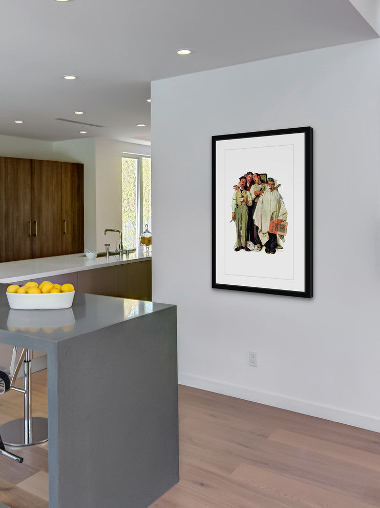 "Barbershop Quartet" Framed Art Print by Norman Rockwell