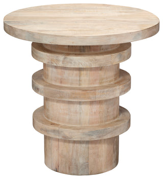 Revolve Wood Side Table, Cream