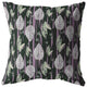 18" Black Purple Fall Leaves Zippered Suede Throw Pillow