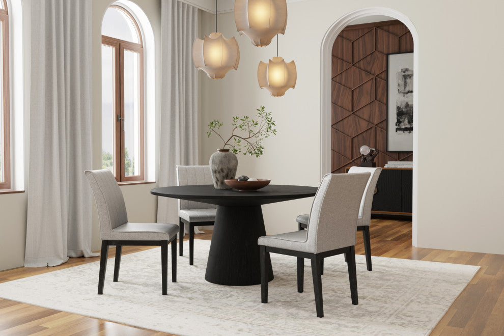 Cove Round Dining Table, Vintage Black
