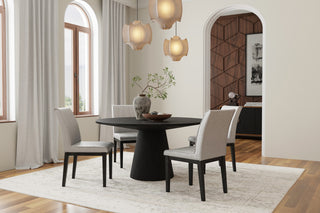 Cove Round Dining Table, Vintage Black
