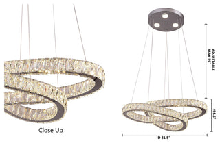 LED Double Ring Chandelier