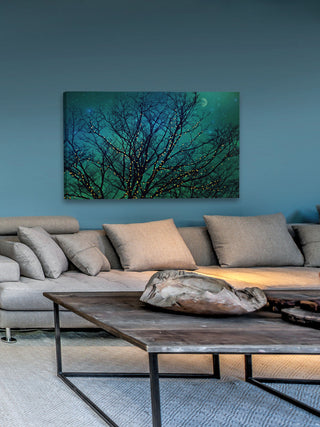 "Magical Night" Painting Print on Wrapped Canvas, 18x12
