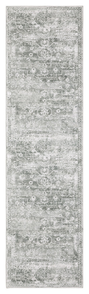 Malibu Mal08 Sage Green/Grey 2' x 8' Rug