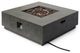 Jasmine Outdoor 50,000 BTU Square Fire Pit, No Tank Holder, Concrete Finish