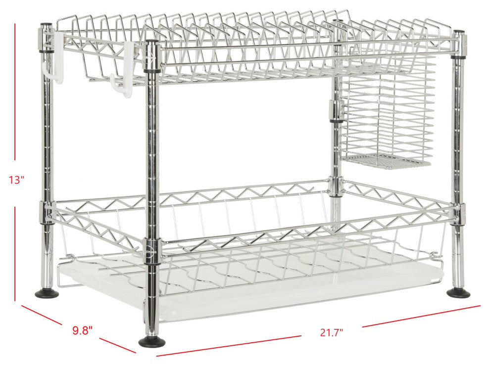 Brooklyn 24" Adjustable Dish Rack, Chrome