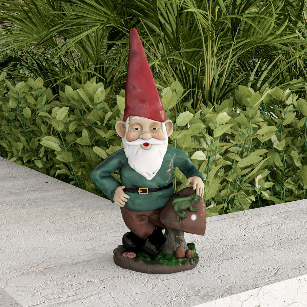 Lawn Gnome Statue-Fun Classic Style Resin Figurine by Pure Garden
