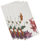 Color Me Floral 19" White Floral Print Napkin, Set of 4