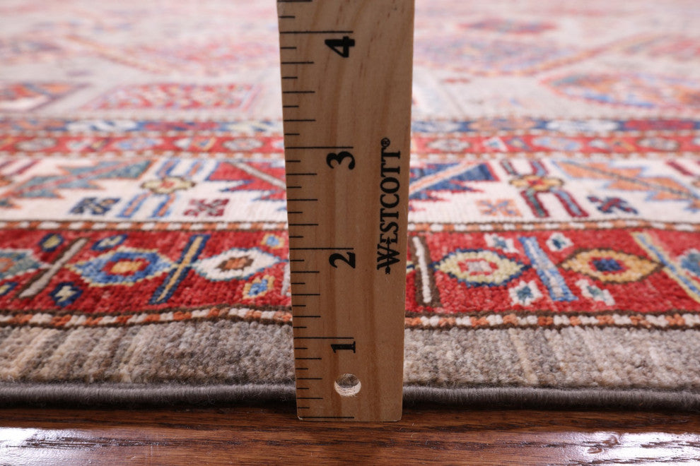 6' 9" X 9' 11" Super Kazak Hand-Knotted Wool Rug Q5814