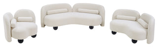 Daphne Upholstered Chair/Loveseat/Sofa, Cream, Boucle Fabric, Sofa