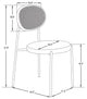 LeisureMod Euston Dining Chair with Wicker Back & Velvet Seat Set of 2, Navy Blue