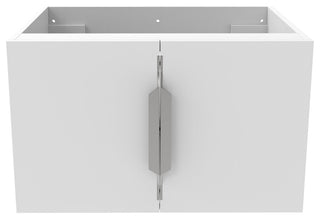 CastelloUSA Alpine 24" Wall Mounted Vanity, Base Only, White, Brushed Nickel