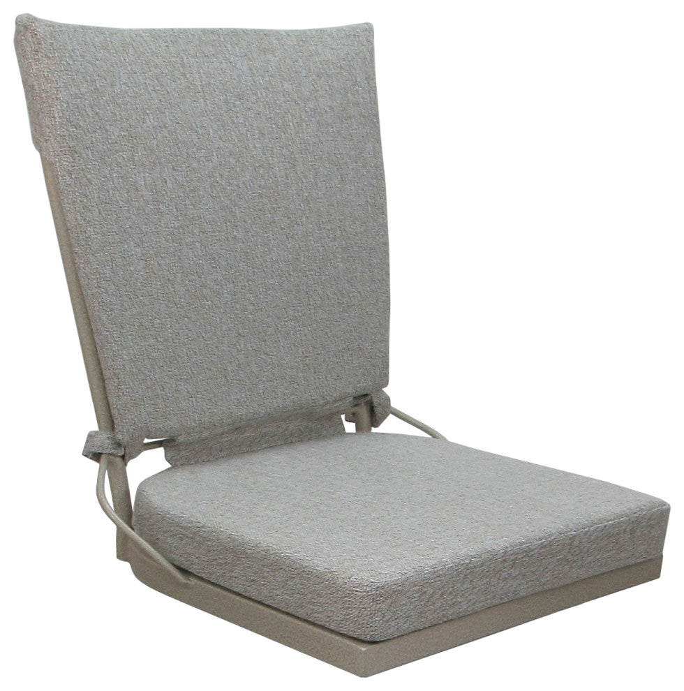 Outdoor Patio Bar Stool Jamey Without Arms, White Linen Beige, 30"