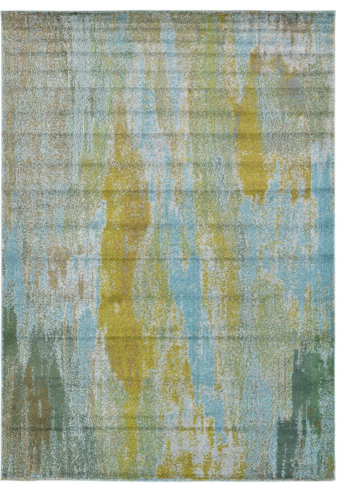 Unique Loom Turquoise Jardin Lilly 7'x10' Area Rug