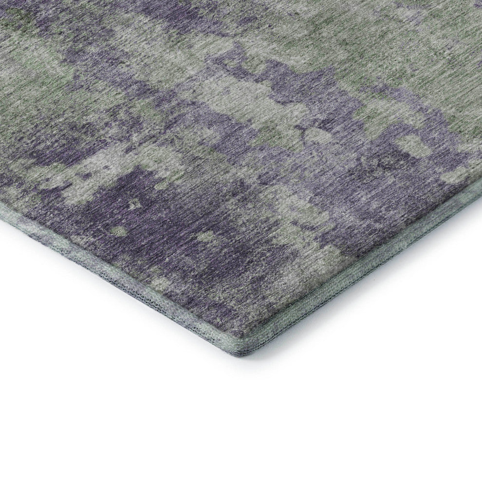 Premium Machine Washable Mayfield AMF573 Purple 3' x 5' Rug