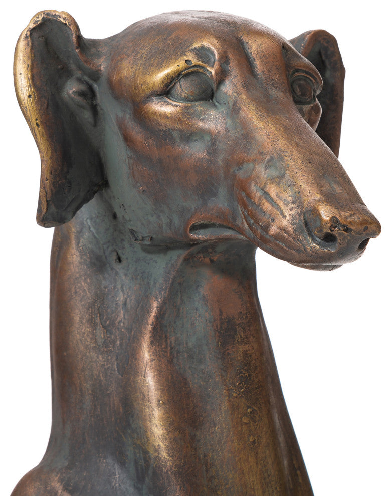30.25"H MGO Sitting Greyhound Dog Statue