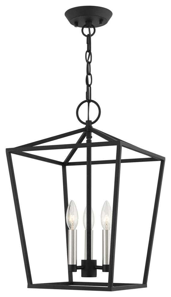 Devone 3 Light Black Lantern