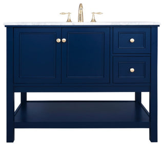 Matilda Single Bathroom Vanity, Blue, 42"