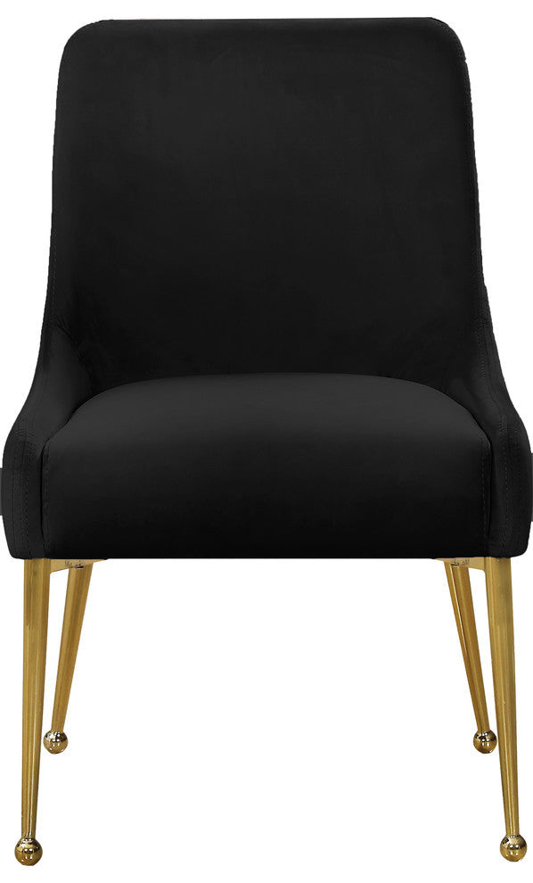 Owen Velvet Dining Chair, Set of 2, Black