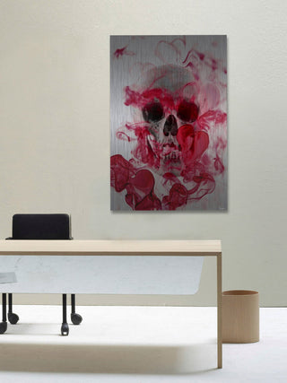 "Skull 2" UV Ink Print on Brushed  Aluminum, 24"x36"