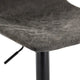 LeisureMod Tilbury Modern Adjustable Height & Swivel Bar Stool, Gray